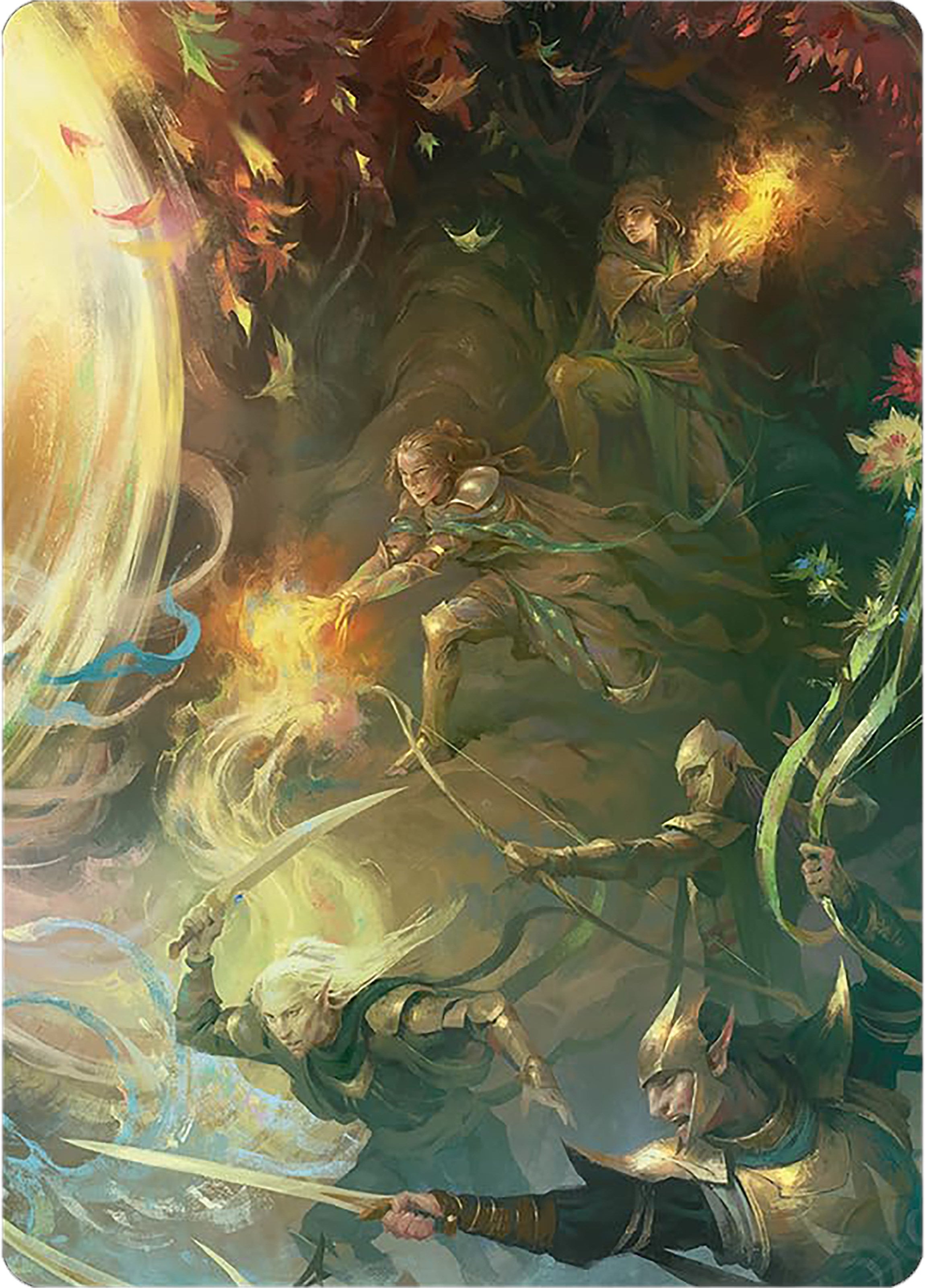 Rally the Galadhrim Art Card [The Lord of the Rings: Tales of Middle-earth Art Series] | Nerdhalla Games