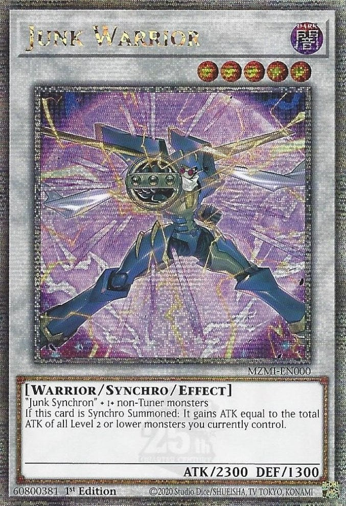 Junk Warrior (Quarter Century Secret Rare) [MZMI-EN000] Quarter Century Secret Rare | Nerdhalla Games