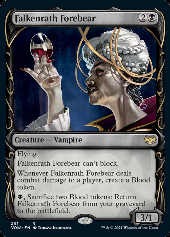 Falkenrath Forebear (Showcase Fang Frame) [Innistrad: Crimson Vow] | Nerdhalla Games