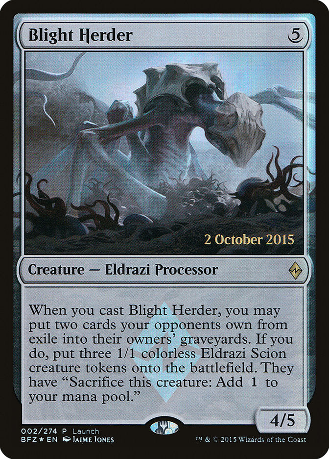 Blight Herder (Launch) [Battle for Zendikar Promos] | Nerdhalla Games