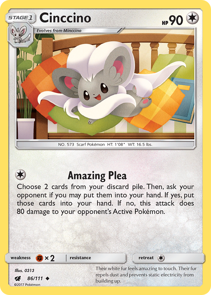 Cinccino (86/111) [Sun & Moon: Crimson Invasion] | Nerdhalla Games