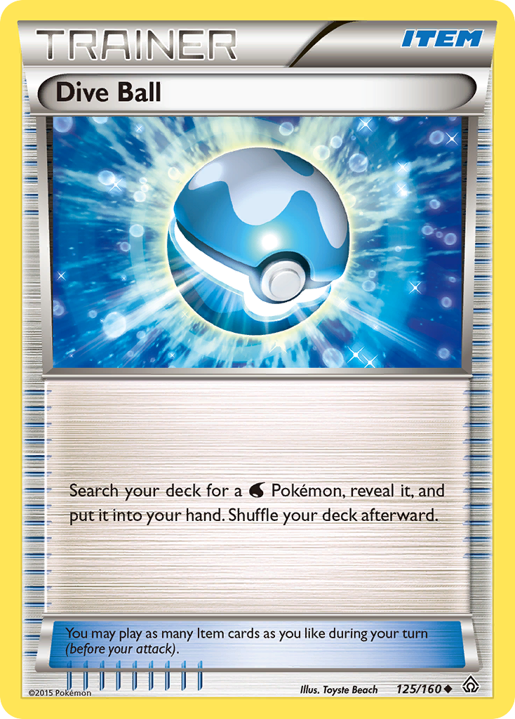 Dive Ball (125/160) [XY: Primal Clash] | Nerdhalla Games