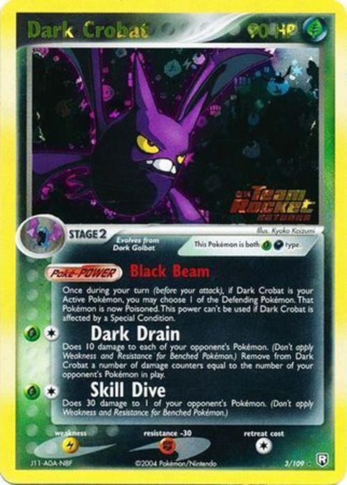 Dark Crobat (3/109) (Stamped) [EX: Team Rocket Returns] | Nerdhalla Games