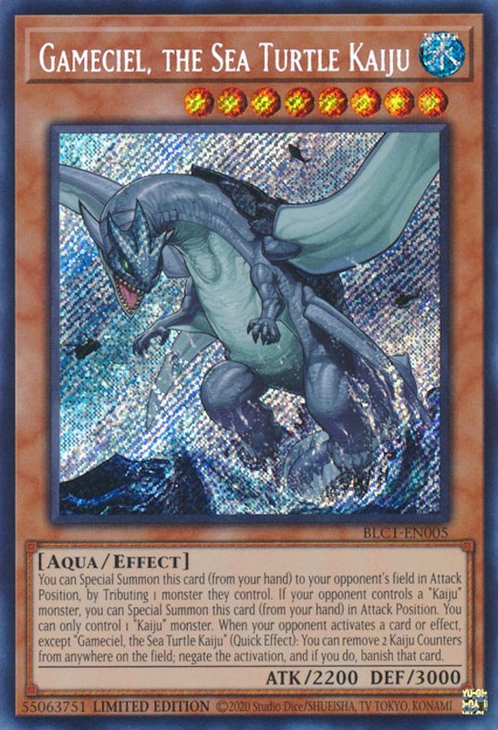 Gameciel, the Sea Turtle Kaiju [BLC1-EN005] Secret Rare | Nerdhalla Games