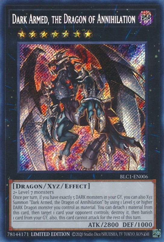 Dark Armed, the Dragon of Annihilation [BLC1-EN006] Secret Rare | Nerdhalla Games