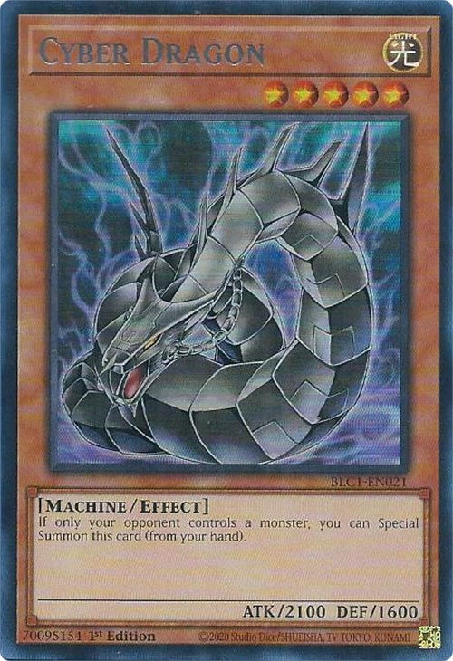 Cyber Dragon (Alternate Art) (Silver) [BLC1-EN021] Ultra Rare | Nerdhalla Games