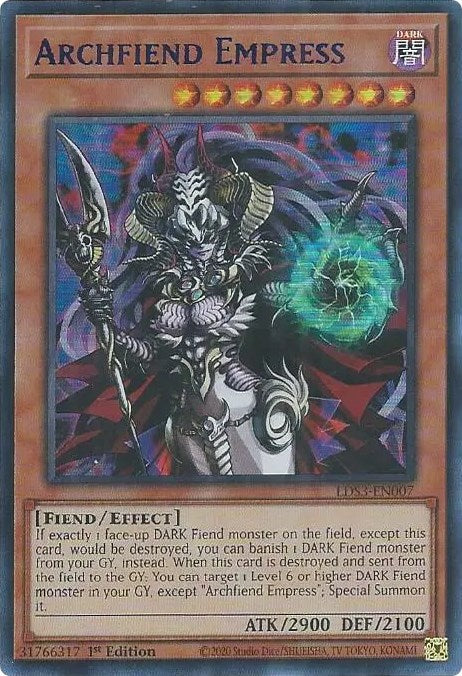 Archfiend Empress (Blue) [LDS3-EN007] Ultra Rare | Nerdhalla Games