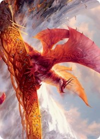 Goldspan Dragon Art Card (Gold-Stamped Signature) [Kaldheim: Art Series] | Nerdhalla Games