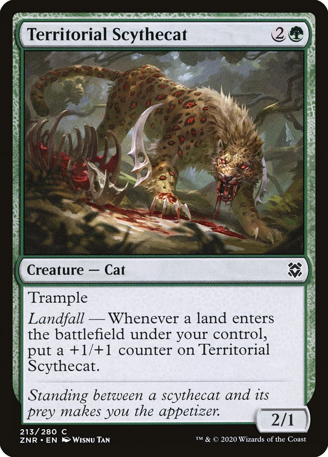 Territorial Scythecat [Zendikar Rising] | Nerdhalla Games