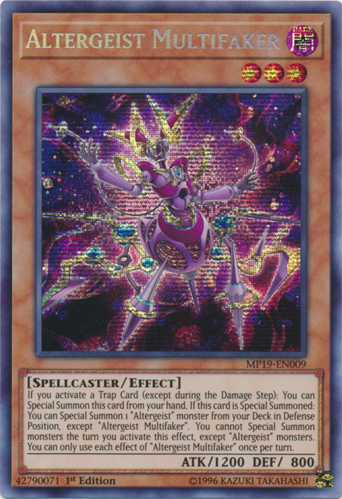 Altergeist Multifaker [MP19-EN009] Prismatic Secret Rare | Nerdhalla Games