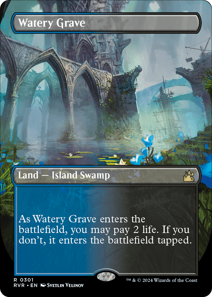 Watery Grave (Borderless) [Ravnica Remastered] | Nerdhalla Games