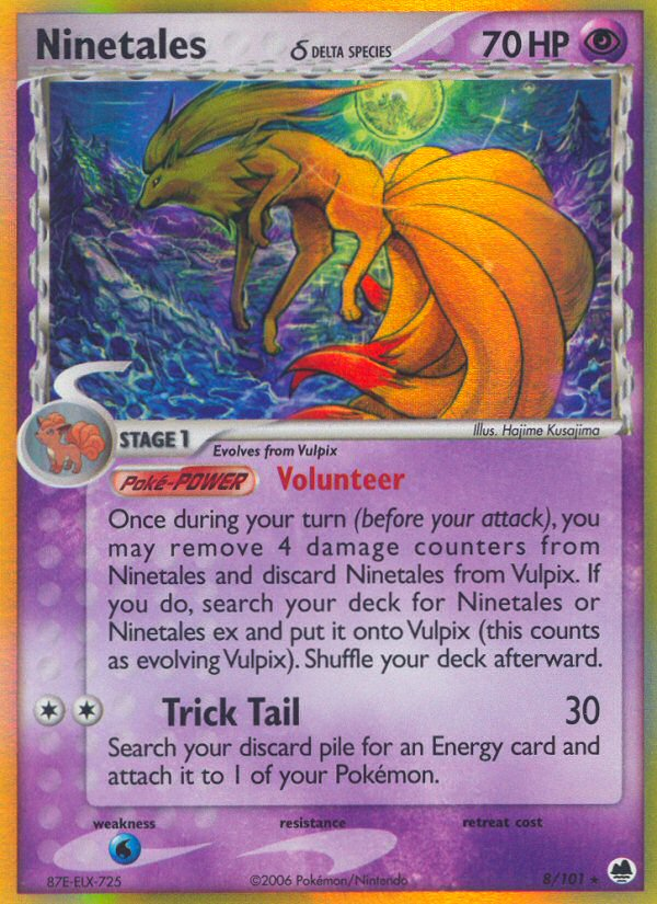 Ninetales (8/101) (Delta Species) [EX: Dragon Frontiers] | Nerdhalla Games