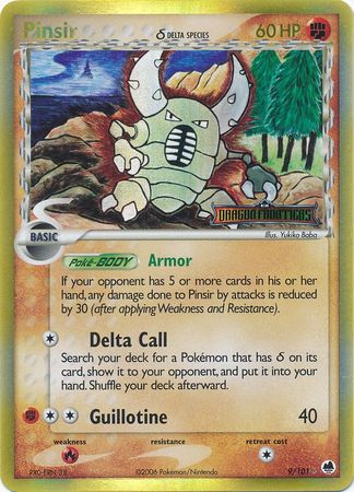 Pinsir (9/101) (Delta Species) (Stamped) [EX: Dragon Frontiers] | Nerdhalla Games