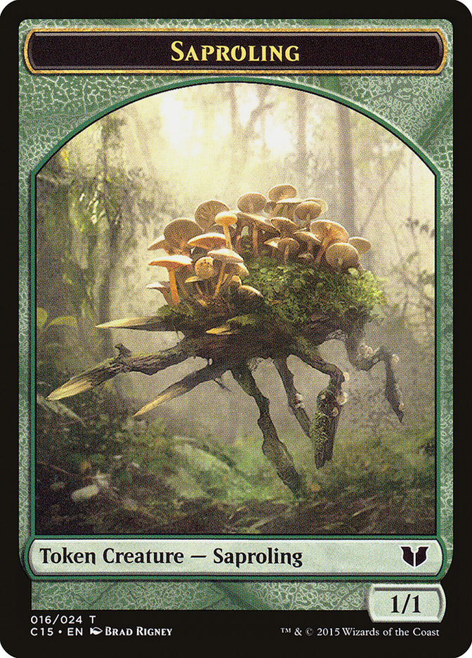 Saproling // Spider Double-Sided Token [Commander 2015 Tokens] | Nerdhalla Games