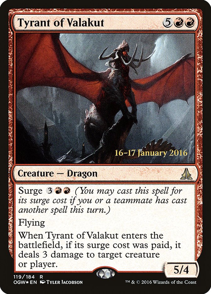 Tyrant of Valakut [Oath of the Gatewatch Prerelease Promos] | Nerdhalla Games