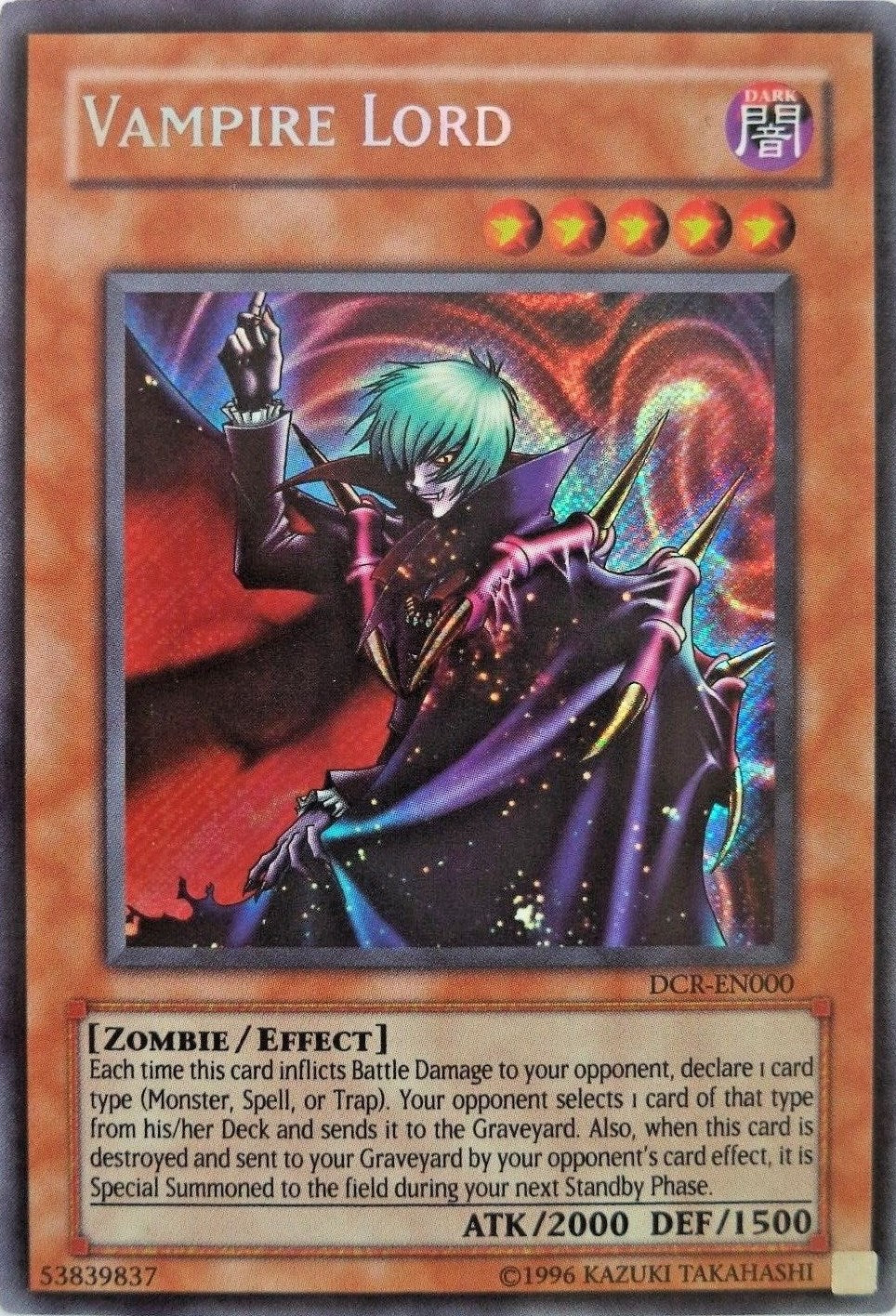 Vampire Lord [DCR-EN000] Secret Rare | Nerdhalla Games