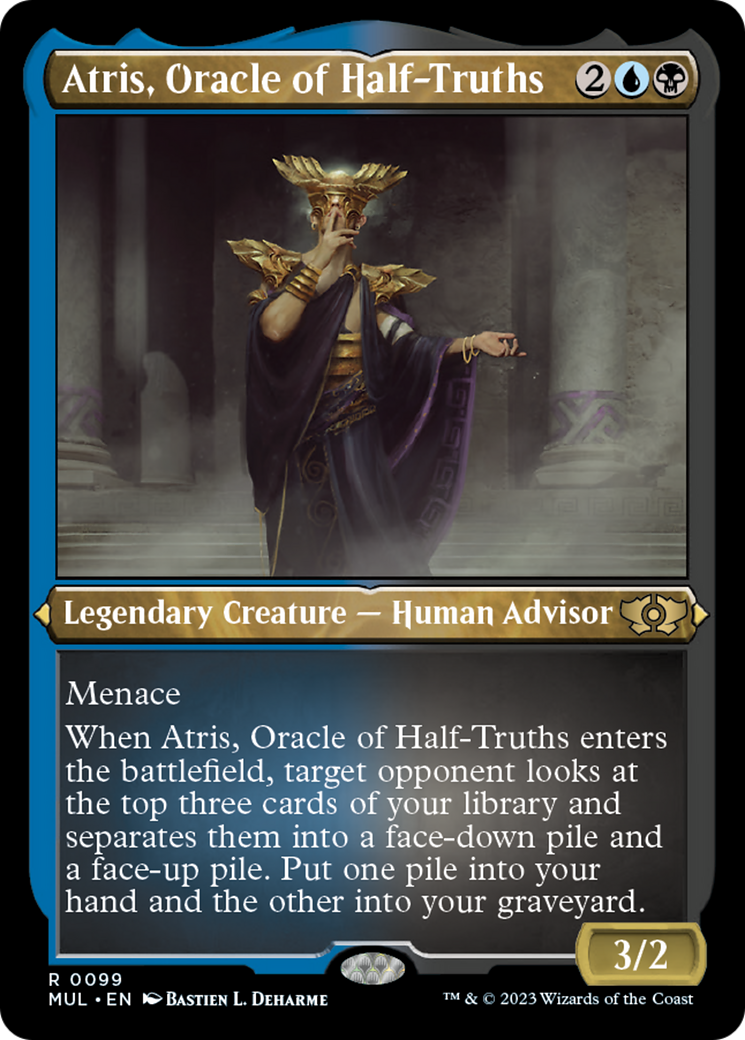 Atris, Oracle of Half-Truths (Foil Etched) [Multiverse Legends] | Nerdhalla Games