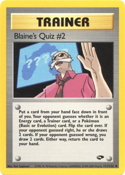 Blaine's Quiz #2 (111/132) [Gym Challenge Unlimited] | Nerdhalla Games