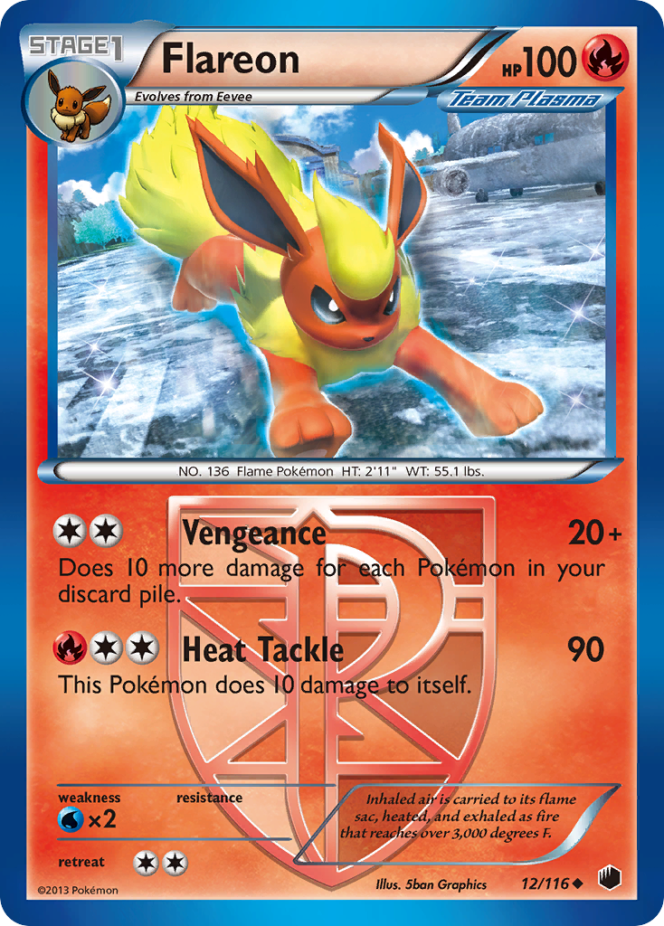 Flareon (12/116) [Black & White: Plasma Freeze] | Nerdhalla Games