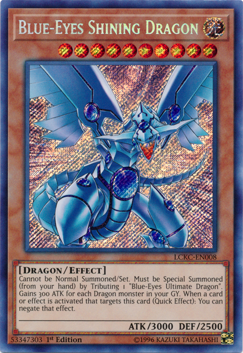 Blue-Eyes Shining Dragon [LCKC-EN008] Secret Rare | Nerdhalla Games