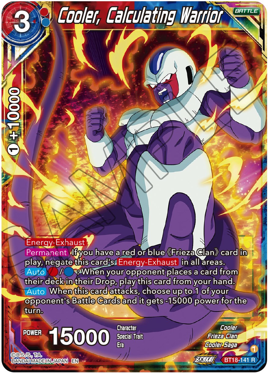 Cooler, Calculated Warrior (BT18-141) [Dawn of the Z-Legends] | Nerdhalla Games