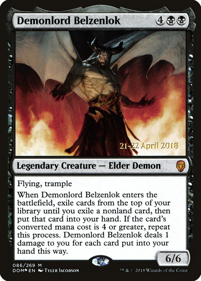 Demonlord Belzenlok  [Dominaria Prerelease Promos] | Nerdhalla Games