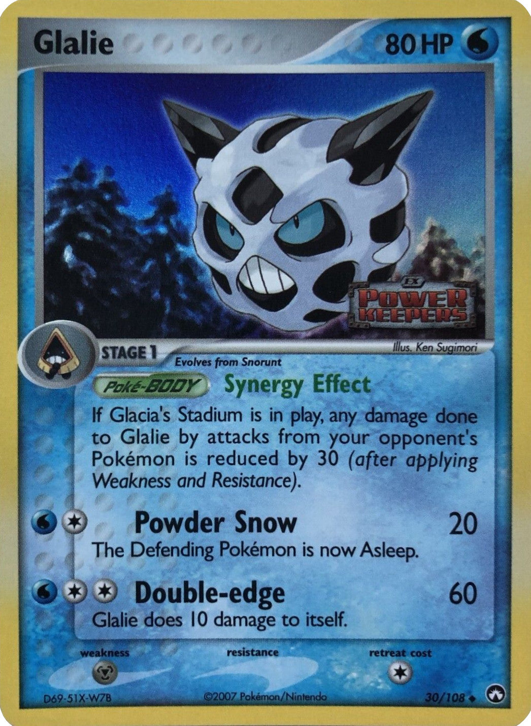 Glalie (30/108) (Stamped) [EX: Power Keepers] | Nerdhalla Games