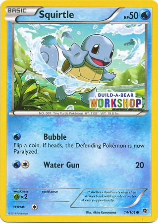 Squirtle (14/101) (Build A Bear Workshop Exclusive) [Black & White: Plasma Blast] | Nerdhalla Games