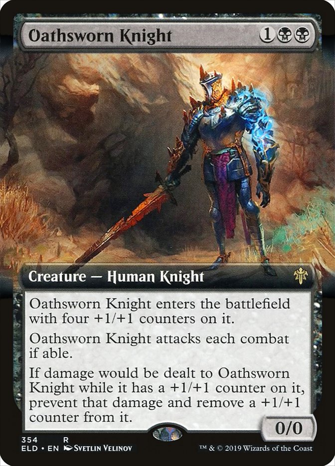 Oathsworn Knight (Extended Art) [Throne of Eldraine] | Nerdhalla Games