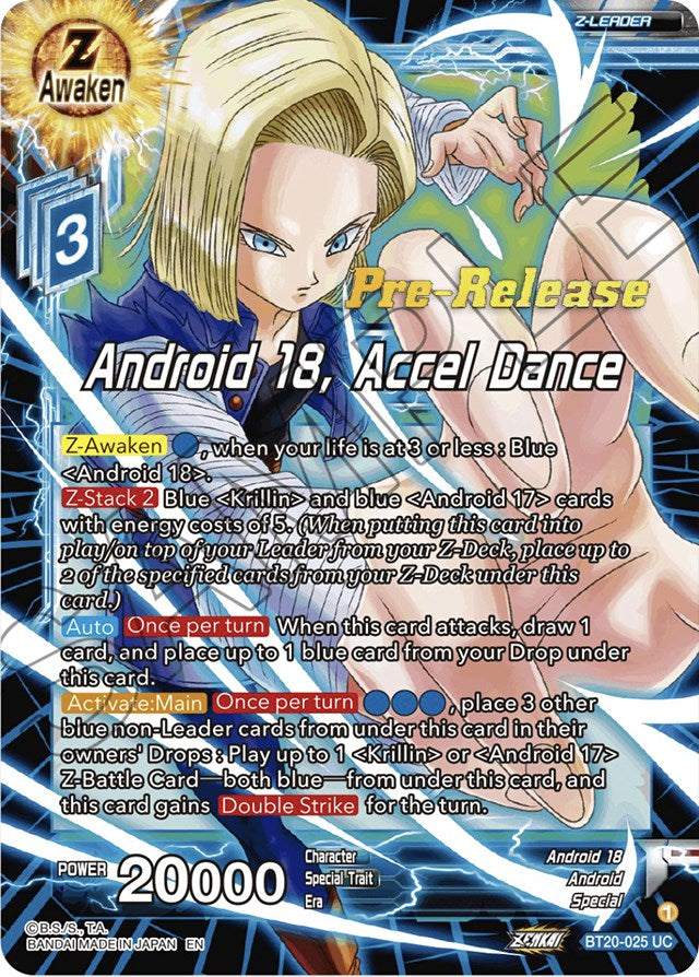 Android 18, Accel Dance (BT20-025) [Power Absorbed Prerelease Promos] | Nerdhalla Games