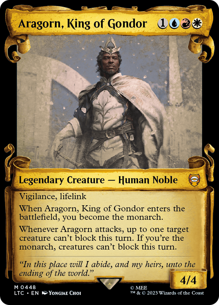 Aragorn, King of Gondor [The Lord of the Rings: Tales of Middle-Earth Commander Showcase Scrolls] | Nerdhalla Games