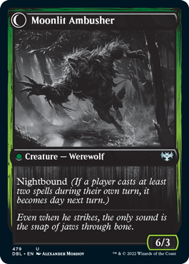 Oakshade Stalker // Moonlit Ambusher [Innistrad: Double Feature] | Nerdhalla Games