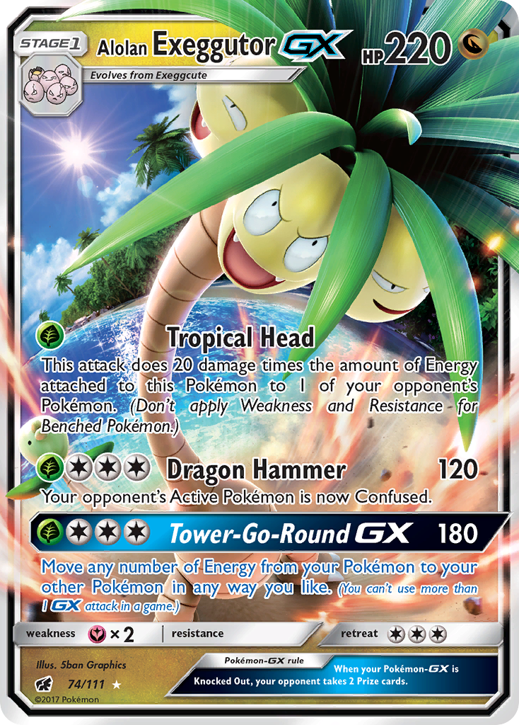 Alolan Exeggutor GX (74/111) [Sun & Moon: Crimson Invasion] | Nerdhalla Games