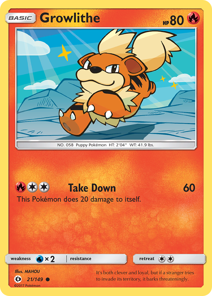 Growlithe (21/149) [Sun & Moon: Base Set] | Nerdhalla Games