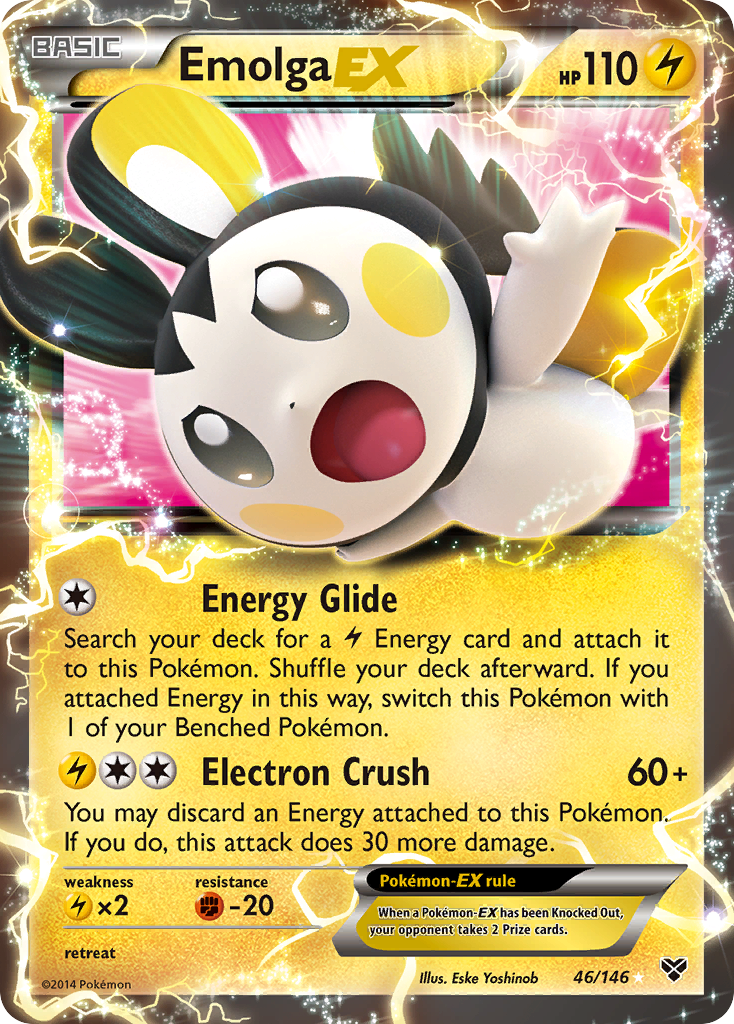 Emolga EX (46/146) [XY: Base Set] | Nerdhalla Games