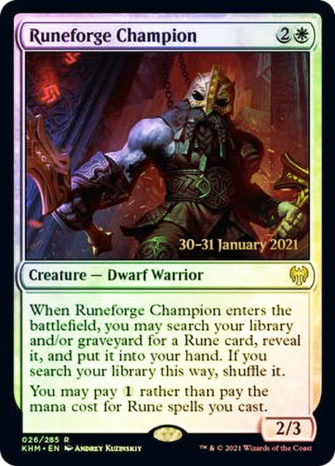 Runeforge Champion  [Kaldheim Prerelease Promos] | Nerdhalla Games