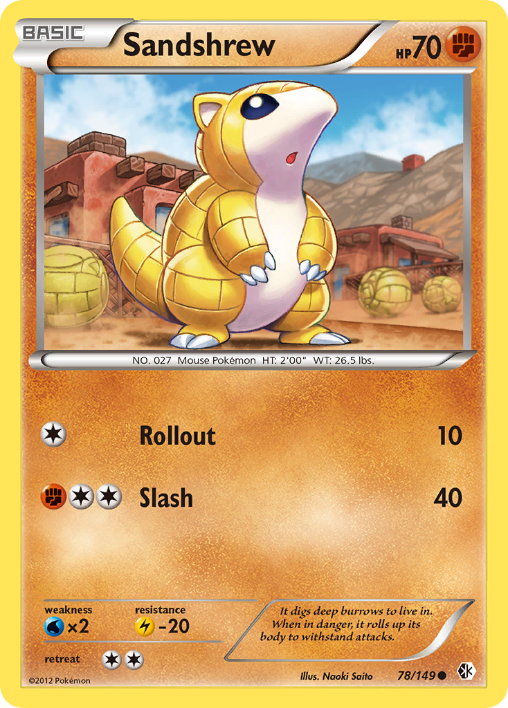 Sandshrew (78/149) [Black & White: Boundaries Crossed] | Nerdhalla Games