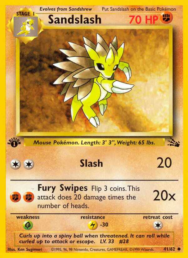 Sandslash (41/62) [Fossil 1st Edition] | Nerdhalla Games