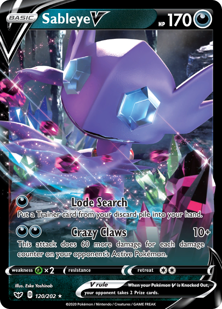 Sableye V (120/202) [Sword & Shield: Base Set] | Nerdhalla Games