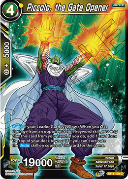 Piccolo, the Gate Opener (BT14-104) [Cross Spirits] | Nerdhalla Games