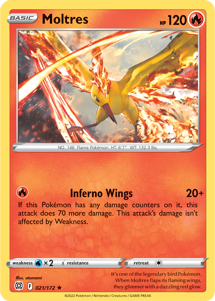 Moltres (021/172) (Theme Deck Exclusive) [Sword & Shield: Brilliant Stars] | Nerdhalla Games