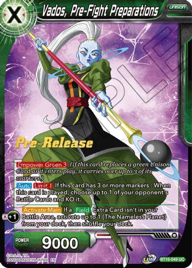 Vados, Pre-Fight Preparations (BT16-049) [Realm of the Gods Prerelease Promos] | Nerdhalla Games