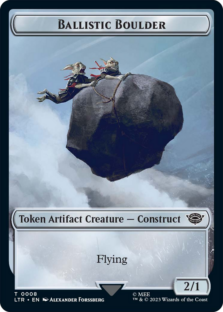 Ballistic Boulder // Food Token (10) Double-Sided Token [The Lord of the Rings: Tales of Middle-Earth Tokens] | Nerdhalla Games