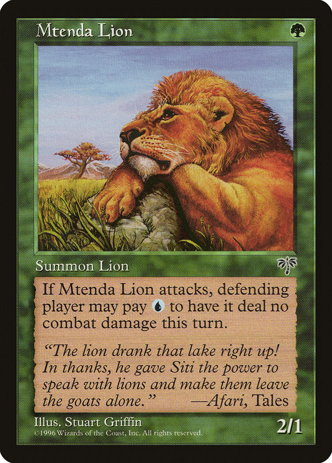 Mtenda Lion [Mirage] | Nerdhalla Games