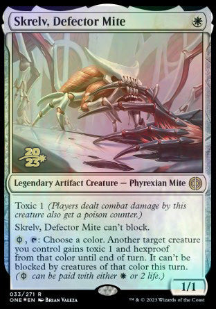 Skrelv, Defector Mite [Phyrexia: All Will Be One Prerelease Promos] | Nerdhalla Games