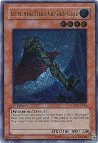 Elemental Hero Captain Gold (UTR) [FOTB-EN014] Ultimate Rare | Nerdhalla Games