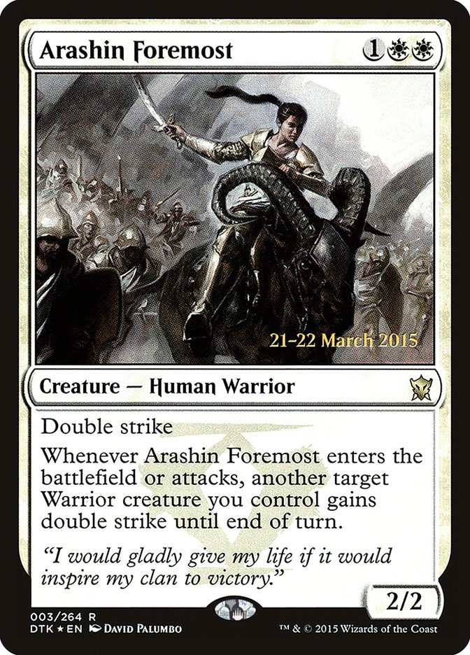 Arashin Foremost  [Dragons of Tarkir Prerelease Promos] | Nerdhalla Games