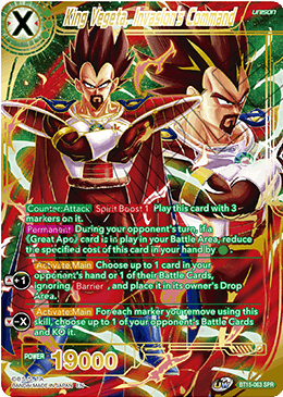 King Vegeta, Invasion's Command (SPR) (BT15-063) [Saiyan Showdown] | Nerdhalla Games