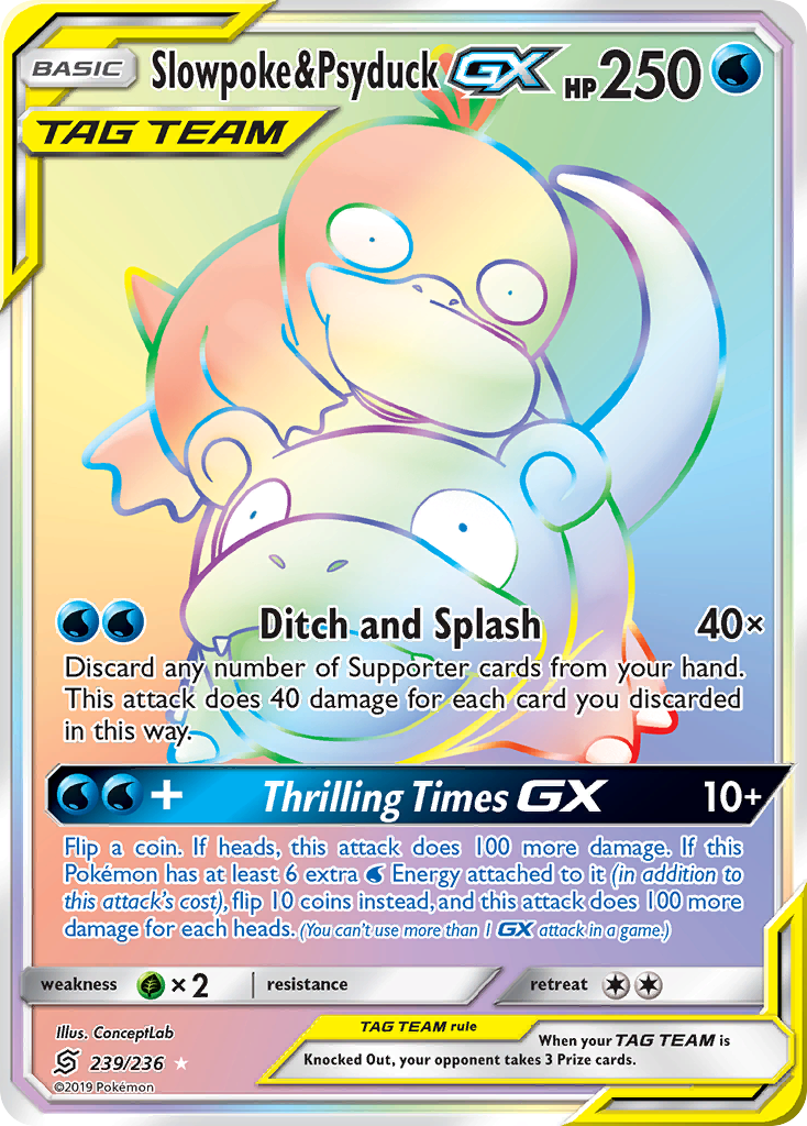 Slowpoke & Psyduck GX (239/236) [Sun & Moon: Unified Minds] | Nerdhalla Games