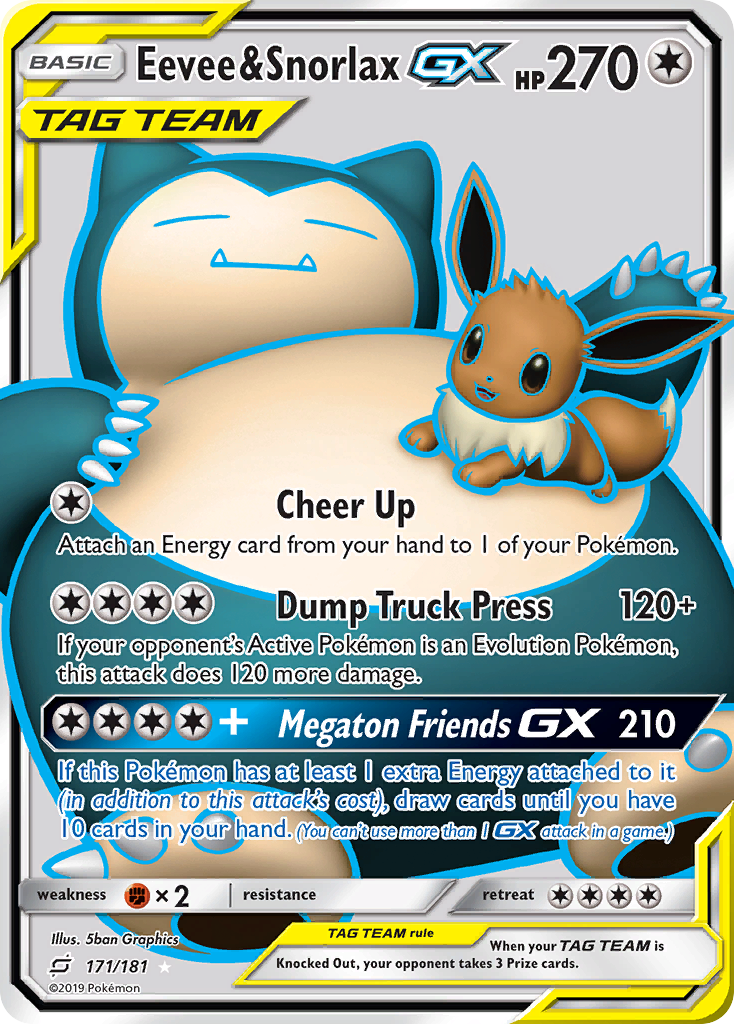 Eevee & Snorlax GX (171/181) [Sun & Moon: Team Up] | Nerdhalla Games